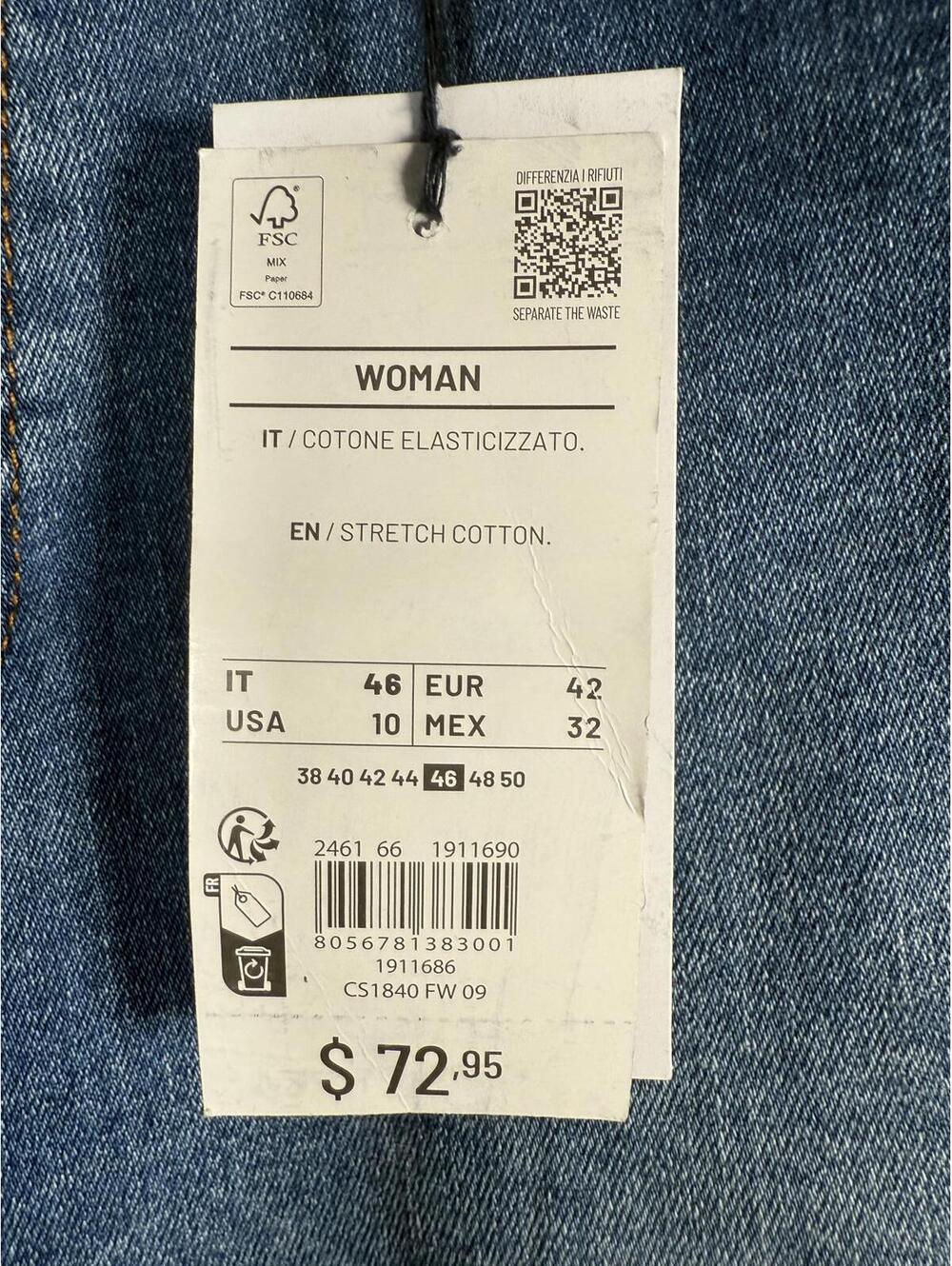NWT PIOMBO Women's Blue Wash Denim Pants Size 10 - Picture 5 of 5